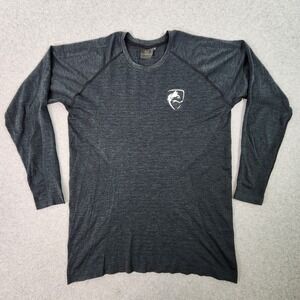 Alphalete Performance Longsleeve Shirt Womans XL‎ Dark Gray Athletic Fit Shield